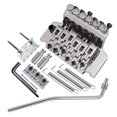 thumbnail image 1 of 6 String Double Roll Tailpiece Saddle Tremolo System for Electric Guitar Replacement, 1 of 5