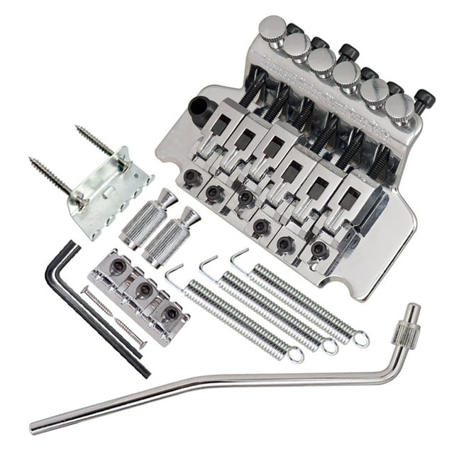 6 String Double Roll Tailpiece Saddle Tremolo System for Electric Guitar Replacement