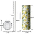 thumbnail image 2 of Lemon Skinny Tumbler 20oz - Double Wall Vacuum Insulated Tumbler- Insulated Travel Coffee Mug, 2 of 7