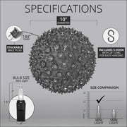 Wintergreen Lighting Starlight Sphere, Light Ball Sphere Light, Christmas Light Ball, Christmas Decoration (150 Lights, 10, Clear)