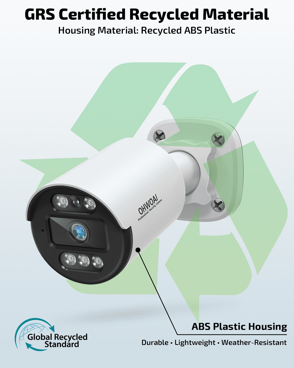 OHWOAI Add-on Camera for 5MP Wired Security Camera System, 122° Wide View