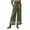 Army Green, variant on Wide Leg Boho Pants for Women Trendy Beach Vacation Trousers Casual Double-Layer Lace Hem Straight Leg Pants