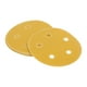 thumbnail image 1 of Discos de lijado universales únicos de 10 Pcs redondos de 5" 5 agujeros 600 grano papel de lija amarilla de óxido de aluminio, 1 of 6