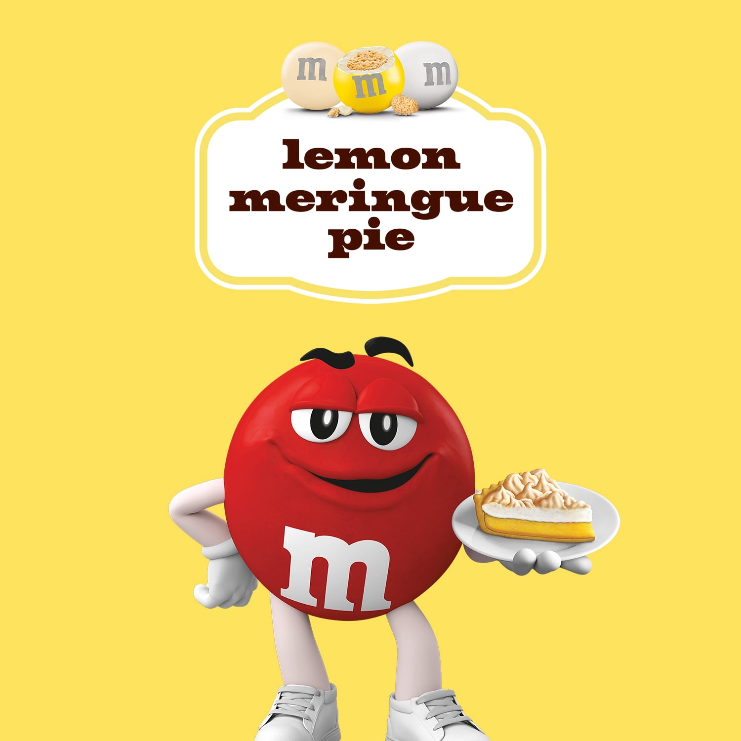 M&M's Lemon Meringue Pie White Chocolate Candy, Sharing Size - 7.4 oz Resealable Bag
