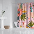 thumbnail image 2 of Waterproof Beautiful Colorful Floral Shower Curtain 72x72 Inch Boho Style Polyester Unique Shower Curtain for Bathroom Hotel Home Decor with 12 Plastic Hooks, 2 of 5