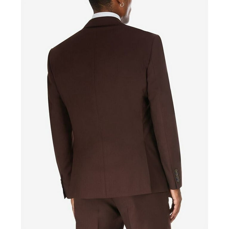 TSJ×TK SUITS BROWN 4 Tayion Collection Men's Classic-Fit Solid Brown Suit Jacket