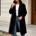 thumbnail image 5 of Smsaxvxz Women’s Notched Lapel Double Breasted Pea Coat Long Coats Fall Winter Jackets 2026 Black XL, 5 of 9