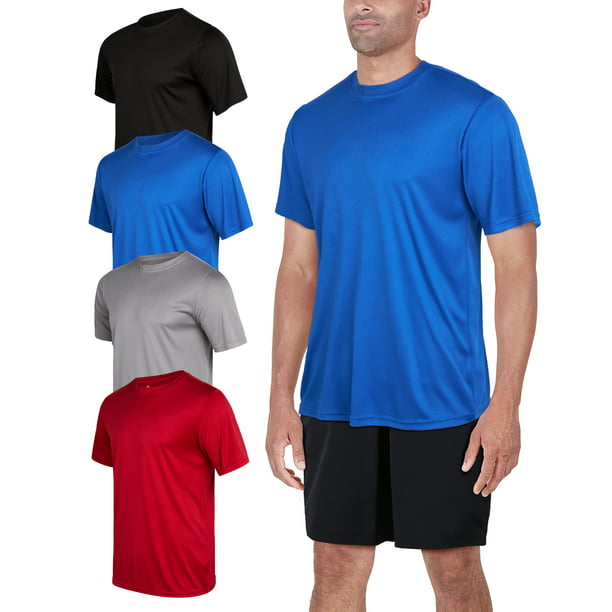 iXtreme Men's Athletic T-Shirt - 4 Pack Active Performance Dry-Fit ...