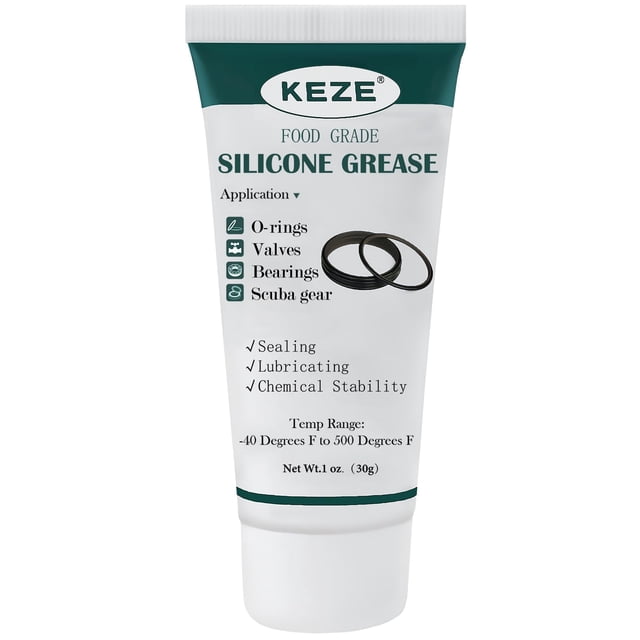 Grasa de silicona de grado alimenticio Keze impermeable, tubo de 30 g