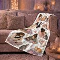 thumbnail image 5 of Women Cuddling Cats Among Cozy Domestic Vignettes, Soft Flannel Blanket with Cozy Watercolor Vignettes Print, Housewarming Gift and Home Decor for Bedroom and Living Room, 5 of 7