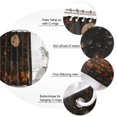 thumbnail image 3 of Small Stall Shower Curtain 36x78 Inch Narrow Half Size Maple Leaves Halloween Bath Curtains Bathroom Decor, Pumpkin Black Farmhouse Waterproof Fabric Shower Curtain Set with Hooks 36 Inch, 3 of 6