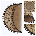 thumbnail image 5 of Round Farmhouse Placemats Set of 6 Placemats for Dining Table Decor Indoor Outdoor Washable Kitchen Table Mat Wipe Clean Brown 15inch, 5 of 6