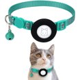 thumbnail image 3 of G Collar para gato, collar reflectante diseñado para Airtag, collar para perro, cachorro, gato, mascota pequeña (negro), 3 of 5
