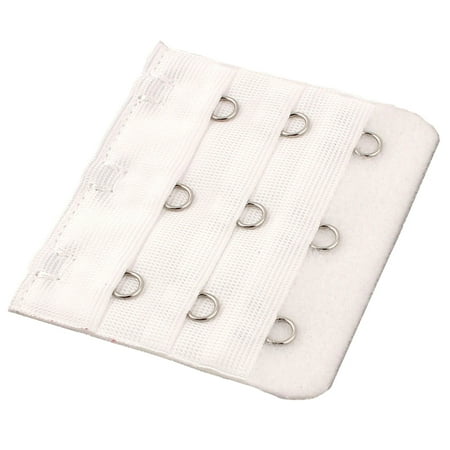 Ladies 3 x 3 Hook Brassiere Bra Underwear Strapless Extension Strap Extender White