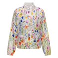 thumbnail image 5 of Jackets for Women Winter Coat Jackets Flannel Stand Collar Jacket(Wildflowers Floral Colorful,Size:S-4XL), 5 of 7