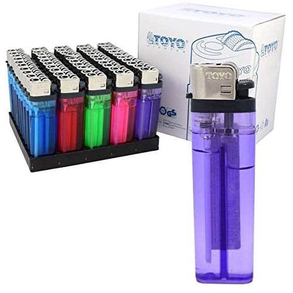Toyo Disposable Butane Lighters - Bulk Pack of 25 - Cheap Cigarette