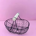 thumbnail image 5 of Wire Fruit Metal Oval Bowl Storage Bread Basktet  with Wooden Handle Retro Metal Wedding Flower Basket for Girls Decor Wedding Ceremony Party C, 5 of 5