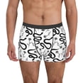 thumbnail image 2 of Goofa Hand Drawn Snake Printed Men's Boxer Briefs Underwear, Moisture-Wicking Underwear, Trunk,Soft and Breathable Cotton Underwear-XX-Large, 2 of 9