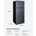 thumbnail image 2 of 8.5 Cu.ft Refrigerator/Freezer with Top Freezer Adjustable Thermostat Refrigerator Combo 2 Door Fridge for Apartment, Office, Dorm, 2 of 6