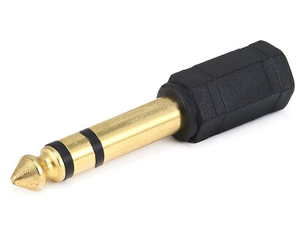 Monoprice Metal 6.35mm Gold Plated 1/4 Inch Mono Plug to 3.5mm Stereo Jack Adaptor 
