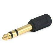 6.35mm (1/4 Inch) Stereo Plug to 3.5mm Stereo Jack Adapter - Gold Plated