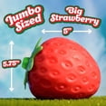 thumbnail image 4 of Giant Strawberry Squish, 6" Jumbo Realistic Strawberry Stress Ball, Large Squeezable Toy Fruit Ball, Big Strawberries Squishies Fidget, Party Favor Slow Rise Pressure Release Toy, 4 of 6