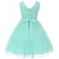 thumbnail image 2 of Little Girls Dress Sleeveless V Neck Cross Body Chiffon Party Flower Girl Dress Royal Size 4 (M37BK1), 2 of 3