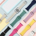 thumbnail image 5 of LEIXIUER Ocean Silicone Sport Band Compatible with Apple Watch Bands 49mm 45mm 44mm 42mm 41mm 40mm 38mm Smartwatch Strap Replacement iWatch Series Ultra SE 9 8 7 6 5 4 3 Women Men, 5 of 12