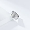 thumbnail image 3 of HIJONES Unisex Brushed Matte Ring for Men Women Stainless Steel Couples Promise Wedding Band 8mm Silver Size 13, 3 of 5