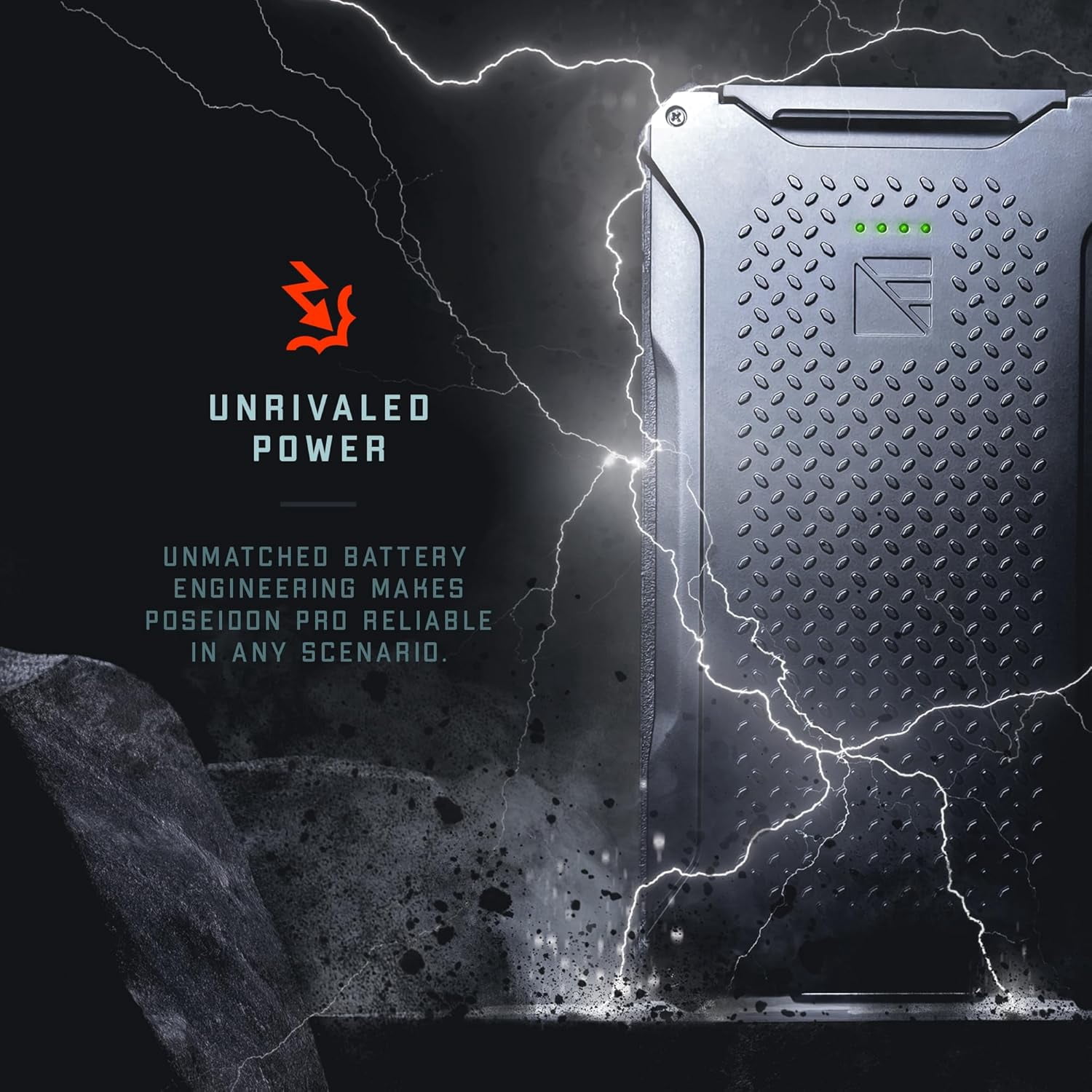 Dark Energy Poseidon Pro Indestructible Portable Charger, Desert Tan | Fast Charging USB-C Ports, Ultra-Durable Armor Flex, 10,200 mAh, Waterproof, for Outdoor Survival & Emergency Supplies