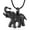 Black, variant on Cremation Jewelry for Ashes Urns for Human Ashes Pendant Necklace, Elephant Memorial Keepsake Jewelry for Pet for Men Women