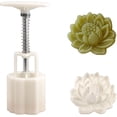 thumbnail image 1 of Moldes para tartas de luna con forma bonita, grosor ajustable, prensa manual para galletas, postres, pasteles (1 flor de loto), 1 of 5