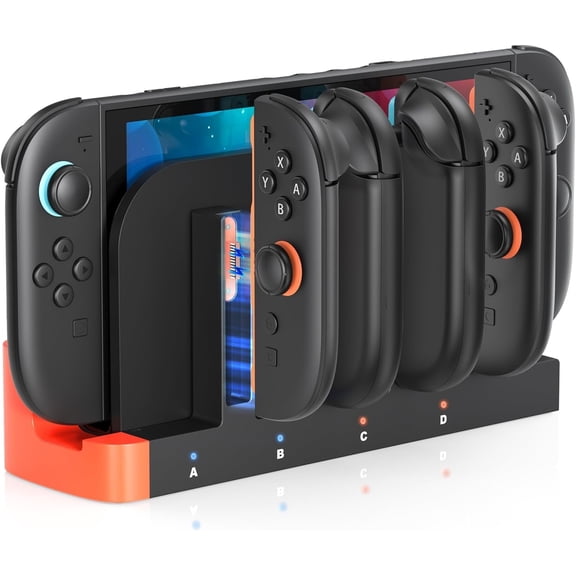 Wireless Charging Dock for Nintendo Switch 2 - Joycon 2 with Support Dual-Direction Charge LED Charging Indicator, Fast Magnetic Charger - Switch 2 Charger Dock (Black)