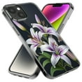 thumbnail image 2 of MUNDAZE Apple iPhone 11 White Lavender Lily Purple Lilies Flowers Floral Shockproof Clear Hybrid Protective Phone Case Cover, 2 of 5