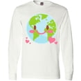 thumbnail image 3 of Inktastic Happy Earth Day with Hearts Long Sleeve T-Shirt, 3 of 5