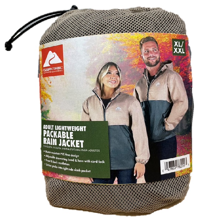 Ozark Trail Unisex Lightweight Packable Rain Jacket photo 6