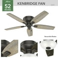 thumbnail image 2 of Hunter 52 inch Indoor Ceiling Fan with LED Light - Bronze Ceiling Fan with Pull Chain, For Bedroom, Living Room, or Kitchen, Low Profile Mount, No Remote, 5 Blades - Kenbridge 53379, Noble Bronze, 2 of 16