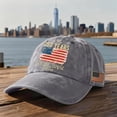 thumbnail image 2 of Minjewel Unisex 250th Anniversary Patriotic Baseball Cap Distressed Washed With "250 YEARS" Text Retro Adjustable Hat For Celebration,Gray, 2 of 7