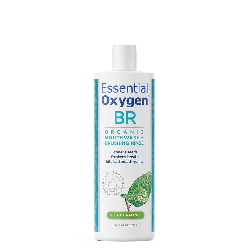 Essential Oxygen BR Organic Mouthwash, Alcohol-Free, Anticavity, Peppermint, 16 oz, 3 Pack