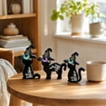 thumbnail image 7 of Set of 3 Wooden Halloween Figurines, Pumpkin Ghost Black Cat Tabletop Decor, Hand-Painted Home Party Ornaments for Mantel Shelf Display, 7 of 7