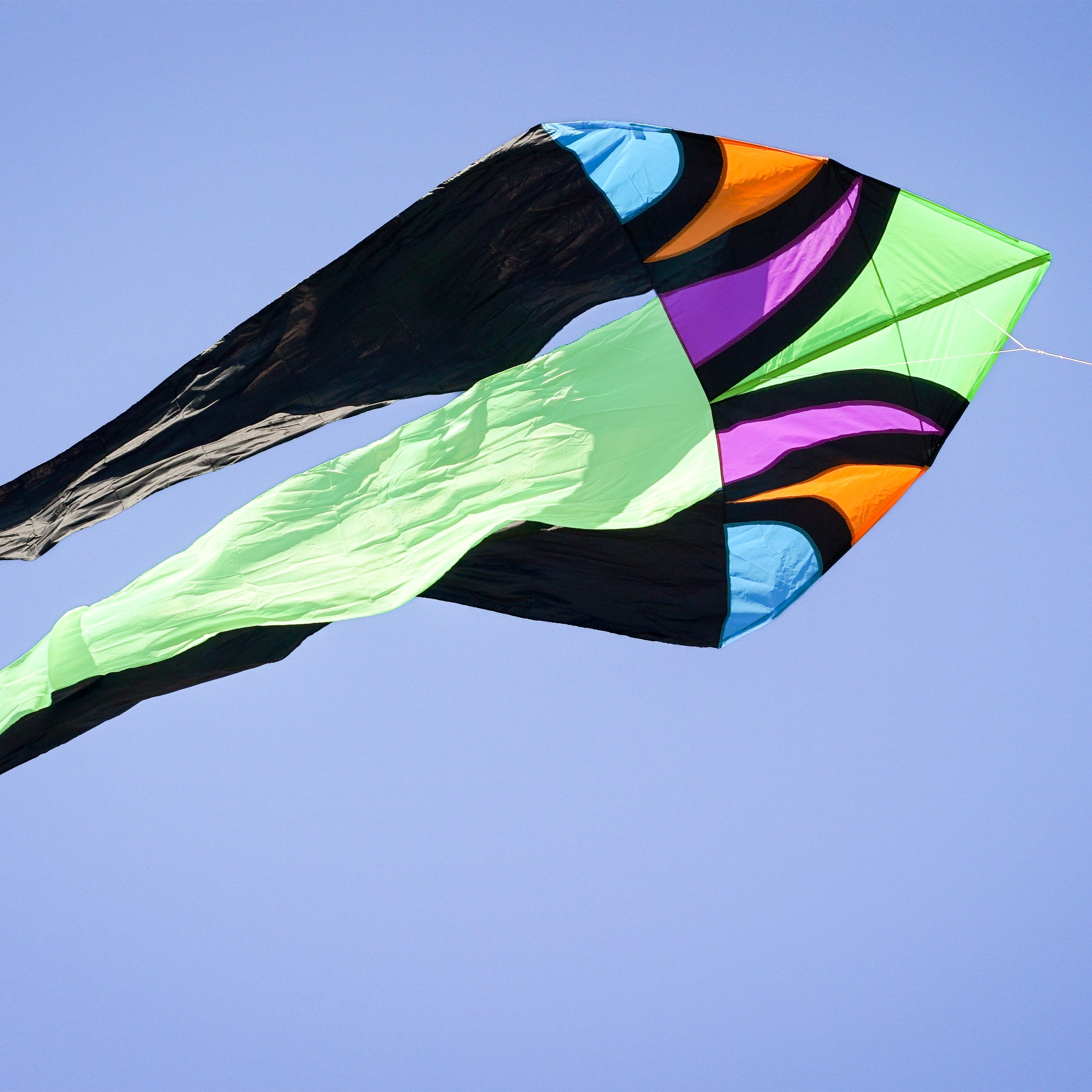 In the Breeze 3151 — Dashiki Wave Delta Kite, 77-Inch, Large Easy Flying Kite for All Ages, Big Kite with Line