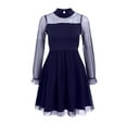 thumbnail image 3 of CZHQWE Girls Dresses Size 8 Clothes For Girls 9-10 Girls Long Sleeve T-Shirt Dresses Kids Fall A-Line Twirly Dresses Navy 13-14 Years, 3 of 4