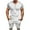 White, variant on Cmfcve Men's Summer Short Sets Versatile Breathable Athletic Set Round Neck Short Sleeve Suit Set