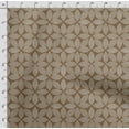 thumbnail image 4 of Soimoi Floral Print, Silk Fabric, Decor Sewing Fabric by The Yard 42 Inch Wide,Decorative Fabric for Shirts Suits Ties, Tawny Brown, 4 of 5