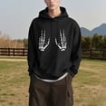 thumbnail image 6 of Mifsaly Mens Womens Halloween Hoodie Festival Graphic Hooded Fleece Pullover Sweatshirt with Pocket Breathable Loose Casual Party Halloween Costume Black,XXL, 6 of 7