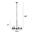 thumbnail image 3 of Lalia Home 5-Lt 20.5" Glass and Metal Pendant Chandelier - Restoration Bronze, 3 of 7