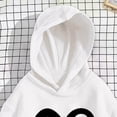 thumbnail image 6 of WAVSUF Girls Hooded Sweatshirts, Long Sleeve Heart Print Hooded Fall Casual Daily Pullover White 1, 6 of 6