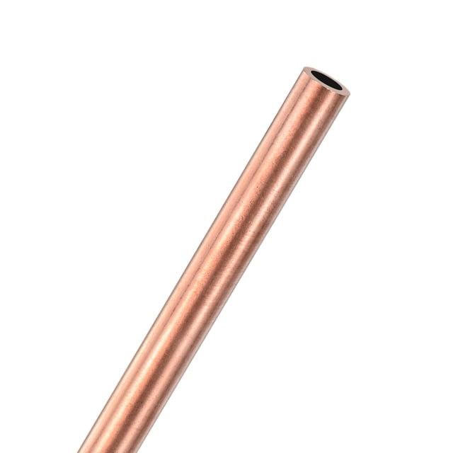 Uxcell 1-Pack Tubo Redondo de Cobre, 8mm OD 1mm de Grosor, Tubo Recto de 300mm de Longitud