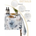 thumbnail image 5 of Blue Spring Floral Suqare Tablecloth - 54 x 54 Inch, Watercolor Summer Flowers Abstract Waterproof & StainResistant Tablecloth, Washable Oil-proof Table Cover for Dining/Party/Wedding/Camping/Buffet, 5 of 9
