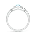 thumbnail image 2 of ANGARA Natural Criss-Cross Marquise Aquamarine Solitaire Ring with Diamonds in 14K White Gold for Women (Size-8x4mm) | March Birthstone, Anniversary, Jewelry Gift for Women | Natural Aquamarine Ring, 2 of 9